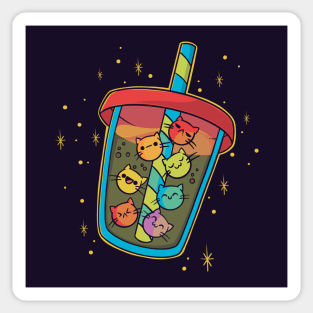 Bubble Meow tea Sticker